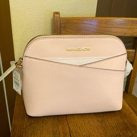 Michael Kors Jet Set Travel Dome Crossbody Purse Powder Blush NWT - Picture 1 of 6